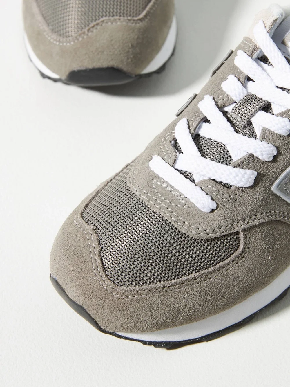 New Balance 574 Gray and White Lace-Up Sneakers Women’s size 8.5/9